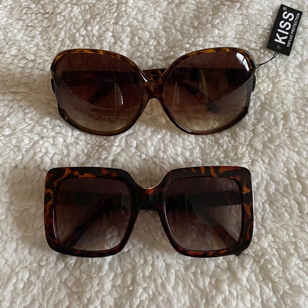 Two Pairs of Cute, Oversized Sunglasses